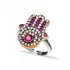 Turkish Ottoman Hamsa Desing Sterling Silver Ring