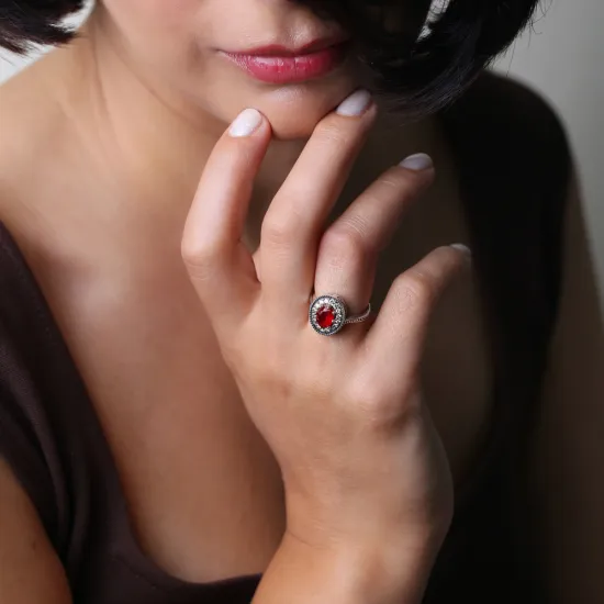 Ottoman Desing Wholesale Handcrafted Authentic Silver Ring Ottoman Desing Wholesale Handcrafted Authentic Silver Ring