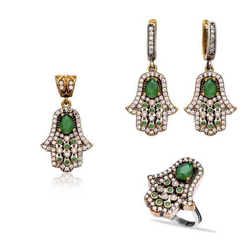 Made in Turkey Hamsa 925 Sterling Silver Set Made in Turkey Hamsa 925 Sterling Silver Set