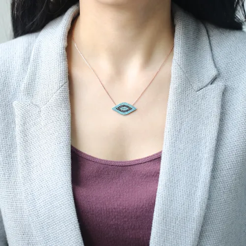 Turkish Evil Eye Pendant in 925 Sterling Silver