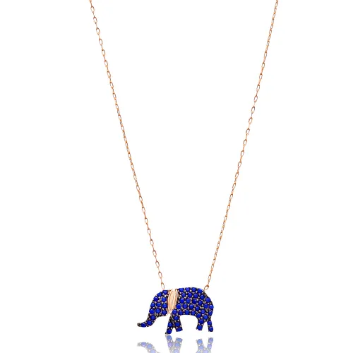 Turkish Lapis Elephant 925 Sterling Silver Pendant