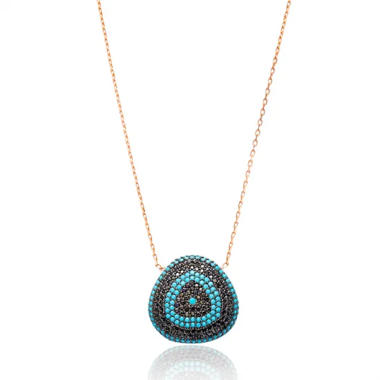 Turkish Evil Eye Convex 925 Silver Pendant Turkish Evil Eye Convex 925 Silver Pendant