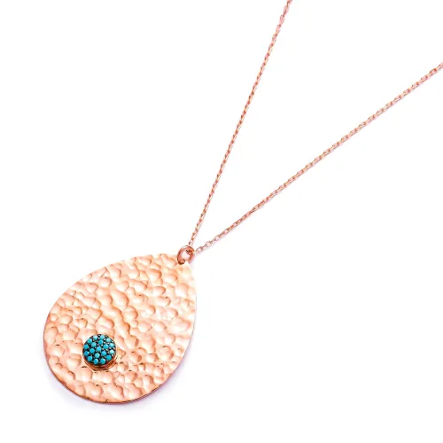 Turkish Simple Hammered Pendant in 925 Sterling Silver
