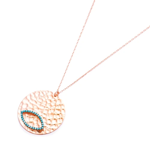 Made in Turkey 925 Silver Simple Hammered Pendant
