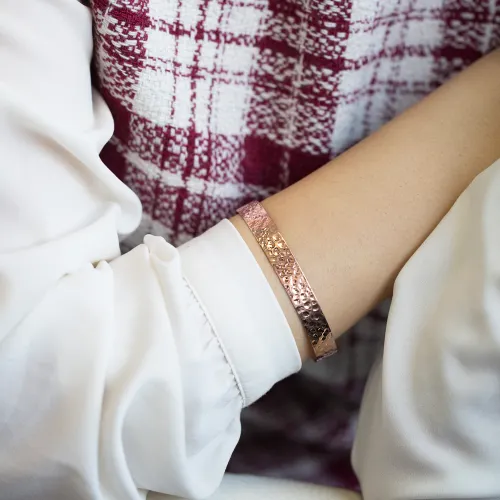 Wholesale Handmade Turkish Sterling Silver Hammered Cuff Bangle