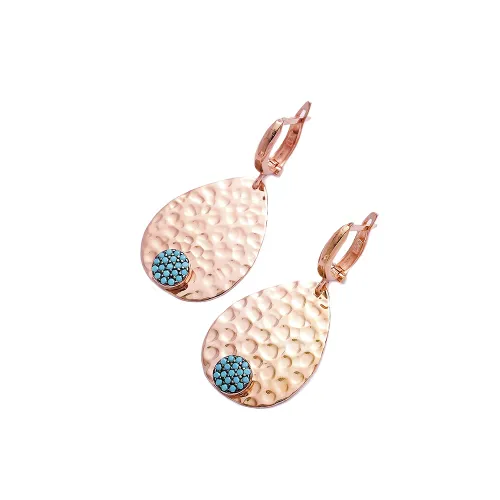 Modern Dainty Hammered 925 Sterling Silver Earring
