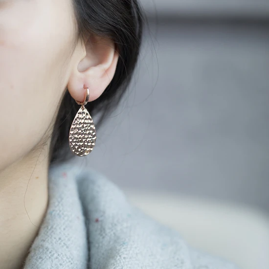Made in Turkey Dainty Hammered Silver Earrings Made in Turkey Dainty Hammered Silver Earrings