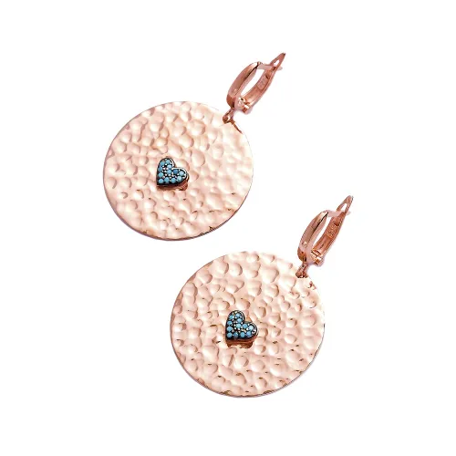 Modern Dainty Hammered 925 Sterling Silver Earring