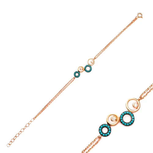 Turkish Four Circle 925 Sterling Silver Bracelet