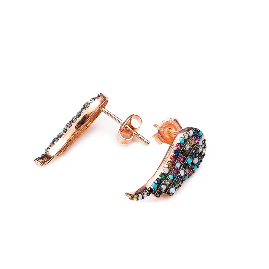 Turkish Mix Angel Wing 925 Sterling Silver Earrings Turkish Mix Angel Wing 925 Sterling Silver Earrings