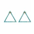 Turkish Triangle Aquamarine Sterling Silver Earrings