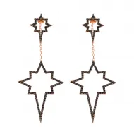 Pole Star Design Earring Wholesale Turkish Sterling Silver Earring