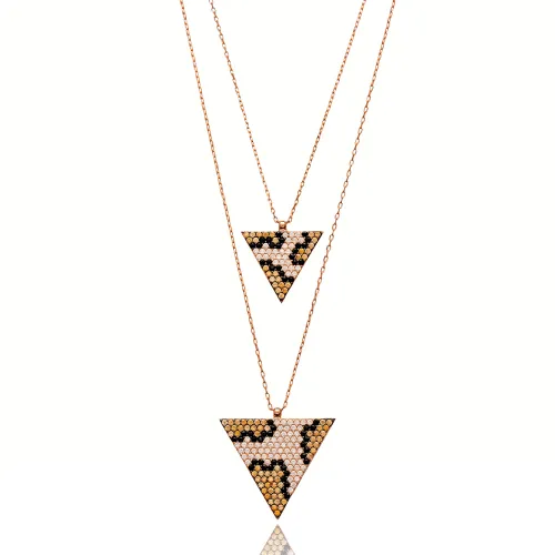 Turkish Triangle Leopard 925 Sterling Silver Pendant