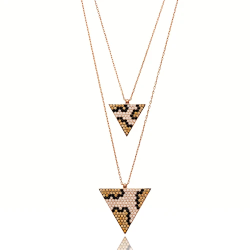 Turkish Triangle Leopard 925 Sterling Silver Pendant