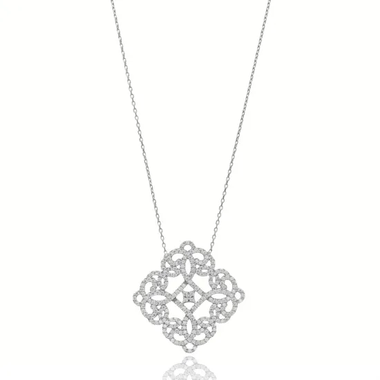 Made in Turkey CZ Scroll 925 Sterling Silver Pendant Made in Turkey CZ Scroll 925 Sterling Silver Pendant