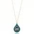 Made in Turkey Evil Eye Pear Sterling Silver Pendant