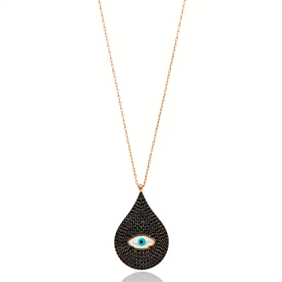 Evil Eye Pear Pendant Turkish Wholesale Sterling Silver Jewelry Evil Eye Pear Pendant Turkish Wholesale Sterling Silver Jewelry