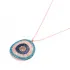 Evil Eye Round Bent Pendant Turkish Wholesale Sterling Silver Jewelry
