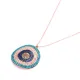 Evil Eye Round Bent Pendant Turkish Wholesale Sterling Silver Jewelry