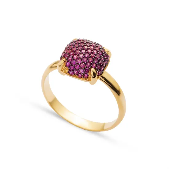 Made in Turkey Cushion Shape 925 Sterling Silver Ring Made in Turkey Cushion Shape 925 Sterling Silver Ring