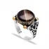 Made in Turkey Agate Men 925 Sterling Silver Ring