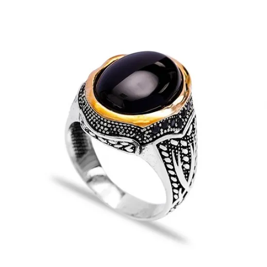 Onyx Authentic Men Ring Wholesale Handmade 925 Sterling Silver Onyx Authentic Men Ring Wholesale Handmade 925 Sterling Silver