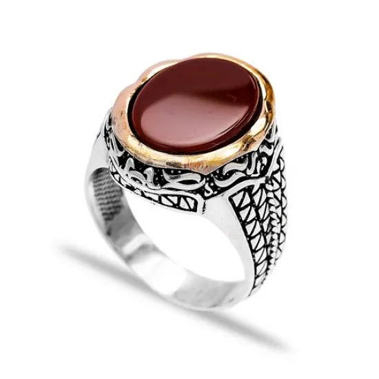 Red Agate Authentic Men Ring Wholesale Handmade 925 Sterling Silver Red Agate Authentic Men Ring Wholesale Handmade 925 Sterling Silver