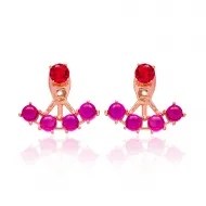 Silver Ear Jacket Earring Turkish Wholesale Handcrafted Jewelry