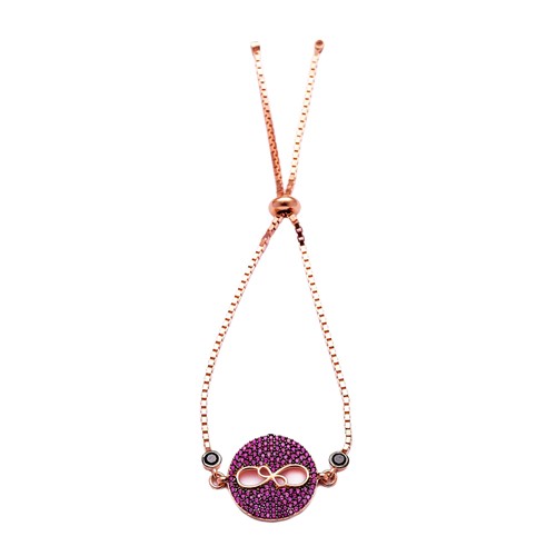 Turkish Adjustable Infinity Tennis 925 Silver Bracelet