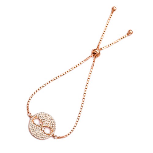 Turkish Adjustable Infinity Tennis Silver Bracelet