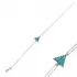 Triangle Design Geometric Shape Bracelet Turquoise Sterling Silver Jewelry