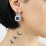 Made in Turkey 925 Silver Evil Eye Earrings