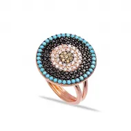 Evil Eye 925 Sterling Silver Ring Made in Turkey