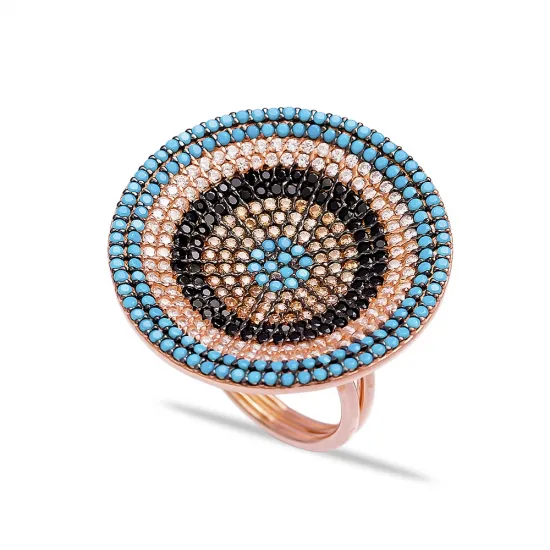 Turkish Handmade Evil Eye 925 Sterling Silver Ring Turkish Handmade Evil Eye 925 Sterling Silver Ring