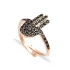 Turkish Adjustable Hamsa 925 Silver Ring