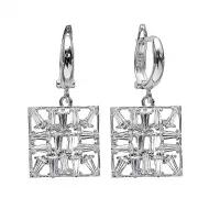 Turkish Dangle Clip On Earrings in 925 Sterling Silver