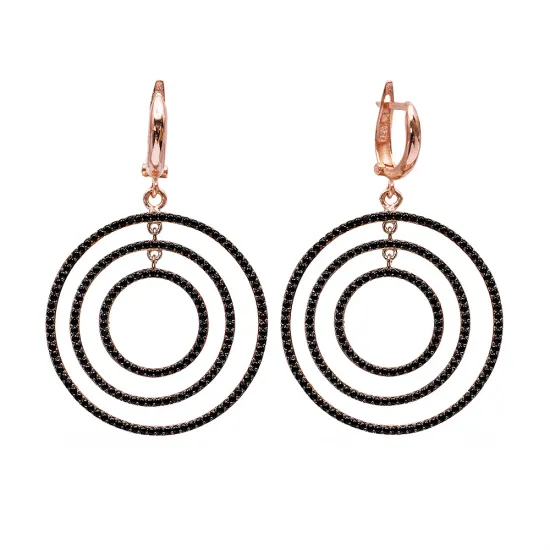 Turkish Handmade Round Dangle 925 Silver Earrings Turkish Handmade Round Dangle 925 Silver Earrings