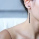 Turkish Sapphire Pave Bar Long Sterling Silver Earrings - Sade 925 Silver Jewelry