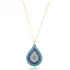 Turkish Evil Eye Pear 925 Silver Pendant