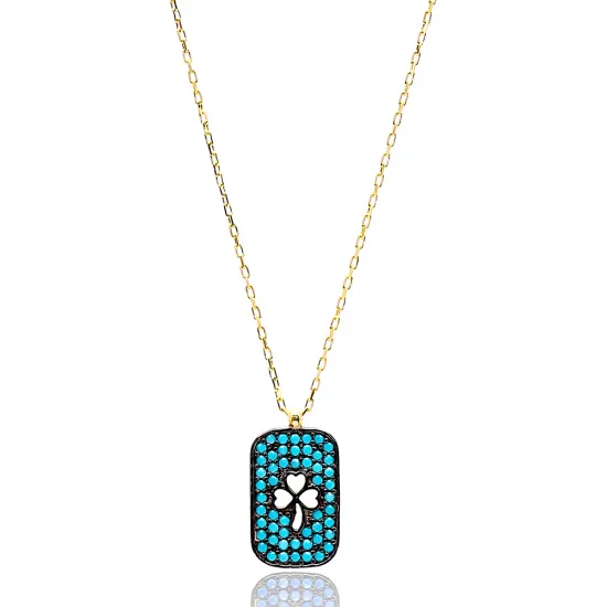 Turkish Nano Turquoiseclover Sterling Silver Pendant Turkish Nano Turquoiseclover Sterling Silver Pendant