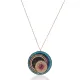 Round Mix Stone Turkish Wholesale Silver Pendant Round Mix Stone Turkish Wholesale Silver Pendant