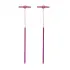 Ruby Stone Thin Pave Bar Long Earrings