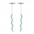 Turkish Thin Pave Bar Wavy Emerald Long Silver Earrings