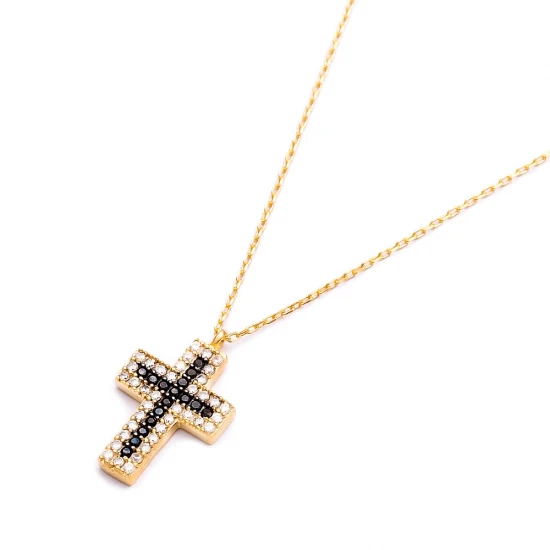 Turkish Cubic CZ Cross 925 Sterling Silver Pendant Turkish Cubic CZ Cross 925 Sterling Silver Pendant