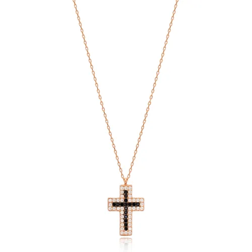 Turkish Cubic CZ Cross 925 Sterling Silver Pendant
