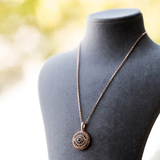 Turkish 925K Circle Simple 925 Sterling Silver Pendant