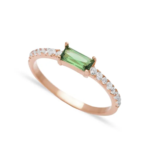 Turkish Micro Pave CZ Bar Sterling Silver Ring