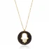 Turkish Hamsa Black CZ 925 Sterling Silver Pendant