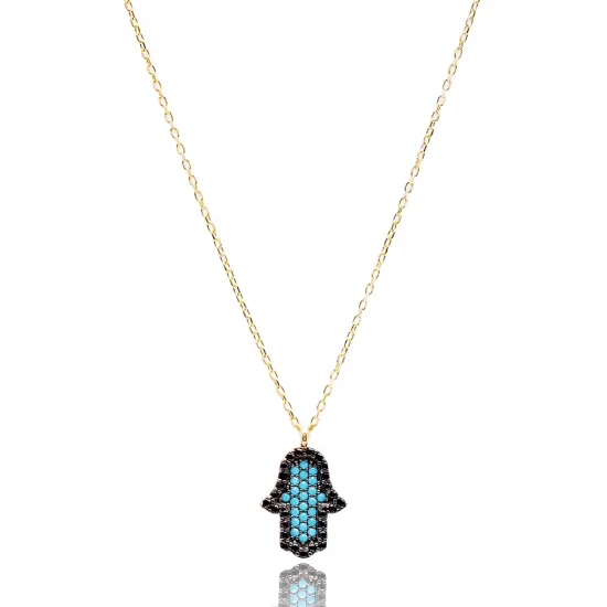 Turkish 925 Sterling Silver Hamsa Pendant Turkish 925 Sterling Silver Hamsa Pendant