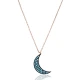 Turkish Nano Turquoise Crescent Moon 925 Silver Pendant